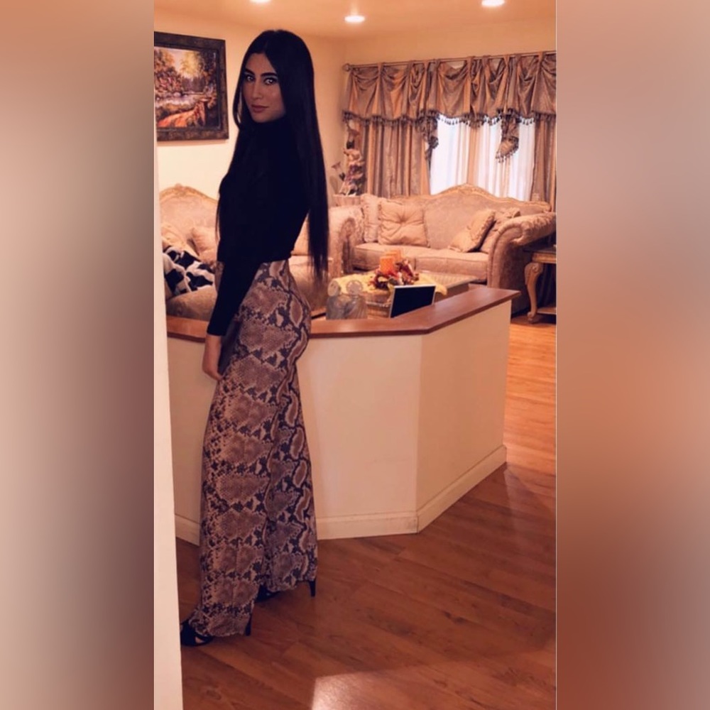 Zara snake print pants worn just once as shown in picture!